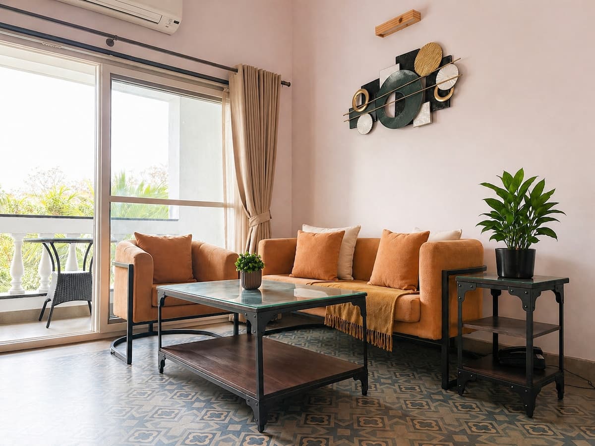 ARA - A - 301 · Spacious 2BHK nr Bawri, Avos Kitchen with Pool 301 - Main view