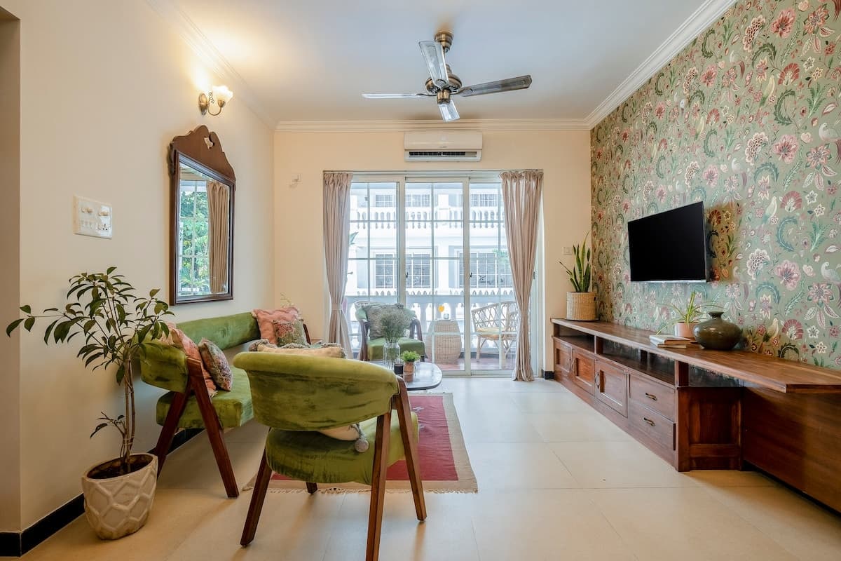 BFA01 · Chic 2BHK | Pool & Gym | Siolim - Main view