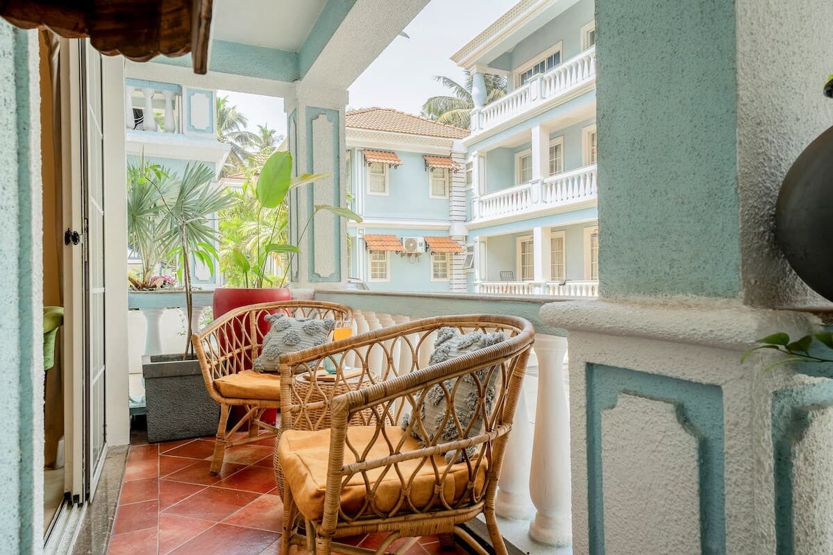 BFA01 · Chic 2BHK | Pool & Gym | Siolim - View 4